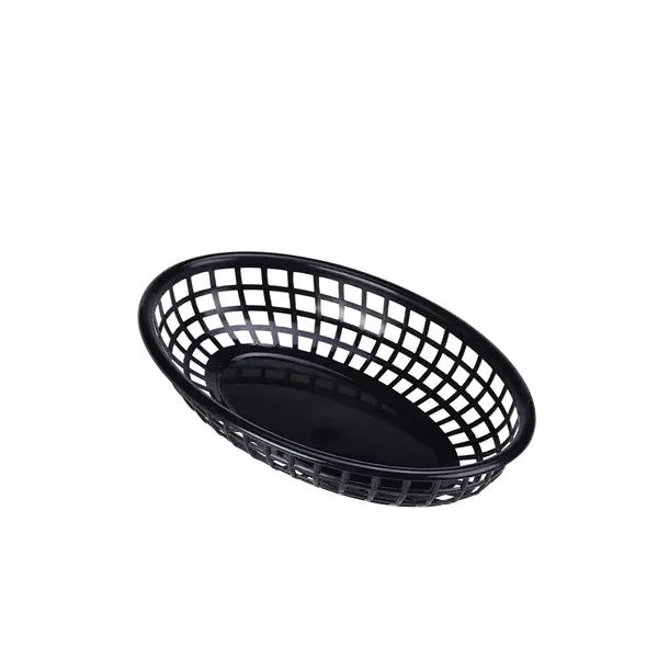 Black Fast-Food Basket – 23.5 X 15.4Cm Durable Carryout Tray (6-Pack) 1
