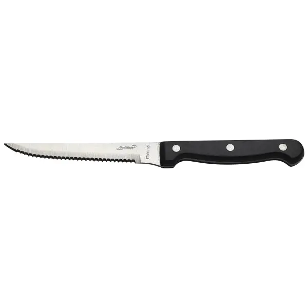 Black-Handled Steak Knife – High-Carbon Stainless Steel, 12-Piece Set 1