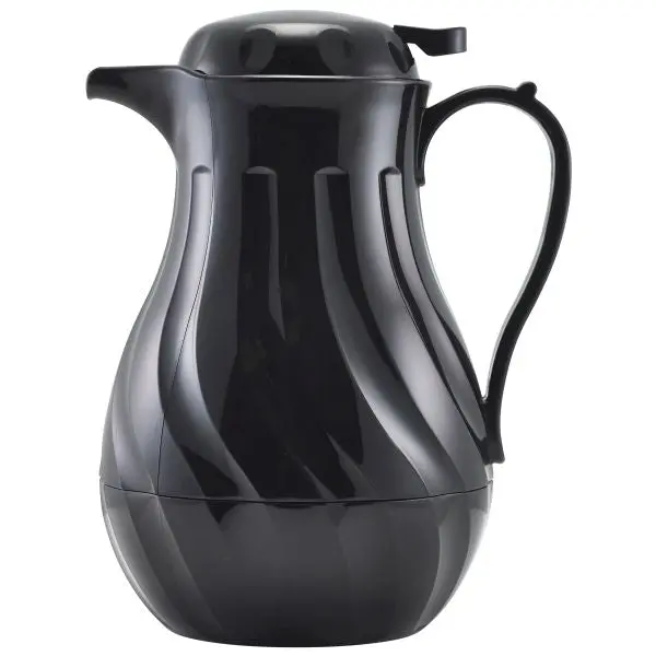 Black Insulated 2L (64Oz) Beverage Server With Flip Lid 1