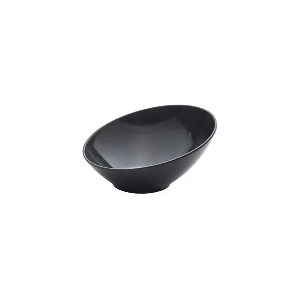 Black Slanted Melamine Buffet Bowl – 21 X 20 X 10 Cm, Single Unit 1