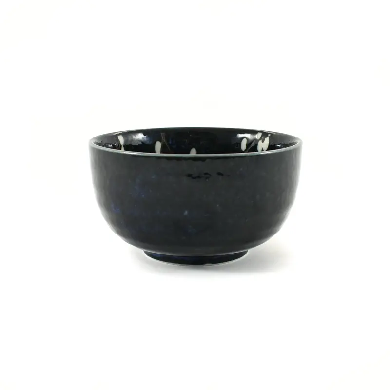 Blue Sakura Ceramic Rice Bowl – 13Cm Handcrafted Japanese Dish 1