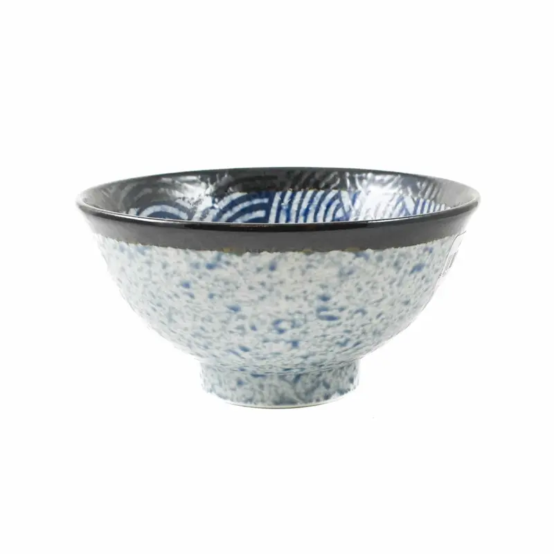 Blue Wave Large Ceramic Rice Bowl – 15.5Cm Wide 1