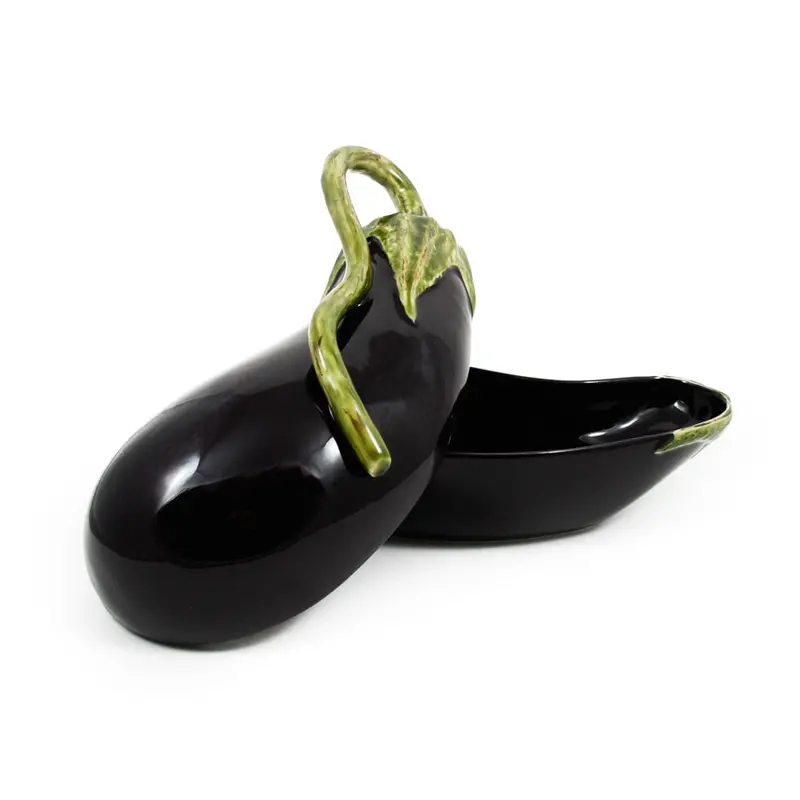 Bordallo Pinheiro Eggplant-Shaped Serving Dish – 28Cm 1