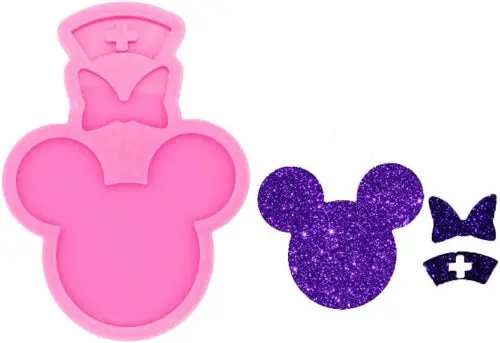 Bow-Wearing Mouse Nurse Character Silicone Mold 1