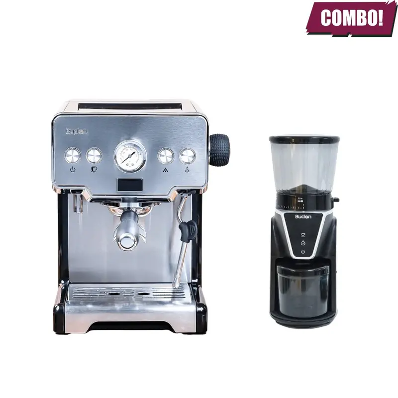 Budan Espresso Machine + Budan Grinder Kit – Complete Home Setup 1