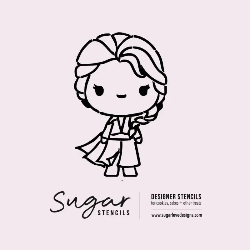 Build-Your-Own Ice Queen Sugar Stencil 1