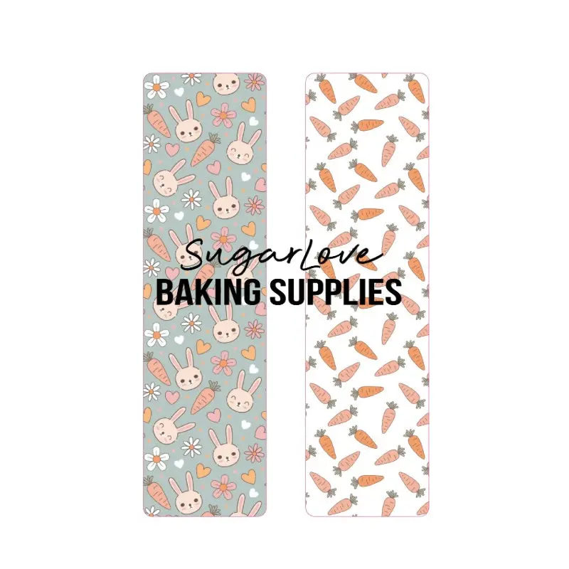 Bunnies And Carrots Tall Greaseproof Cupcake Backers 1