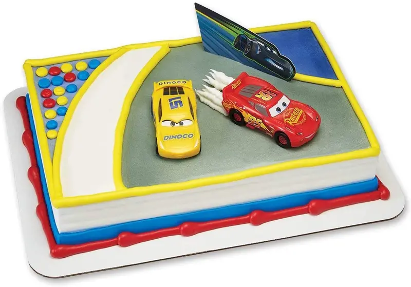 Cars 3-Themed Cake Topper: 'Ahead Of The Curve' Design 1