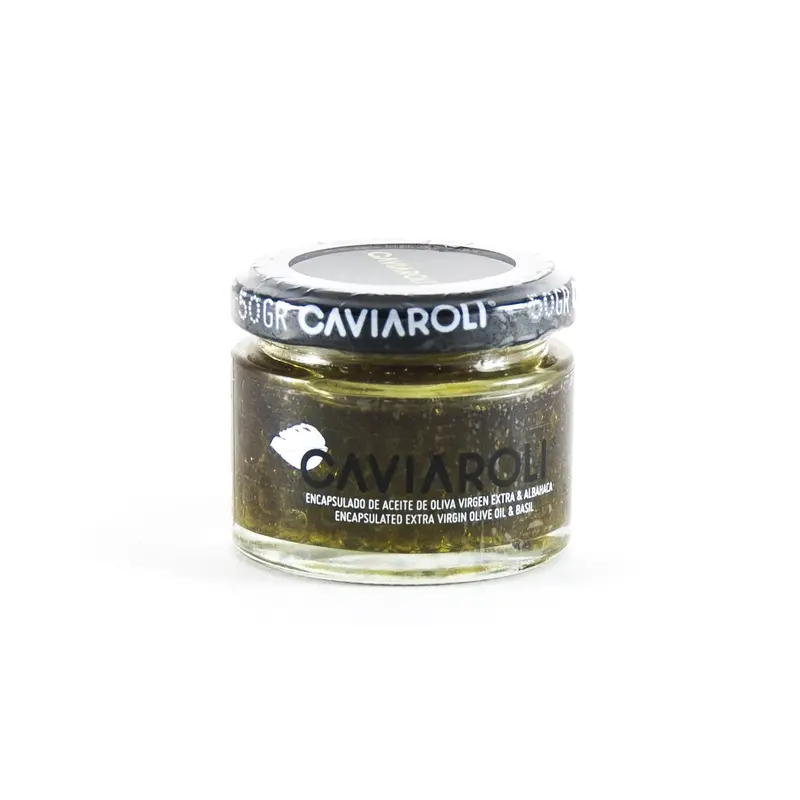 Caviaroli Fresh Basil Oil Pearls – 50G Herb-Infused Garnish 1