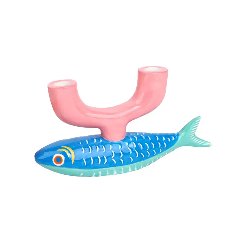 Ceramic Sardine-Shaped Candle Holder 1