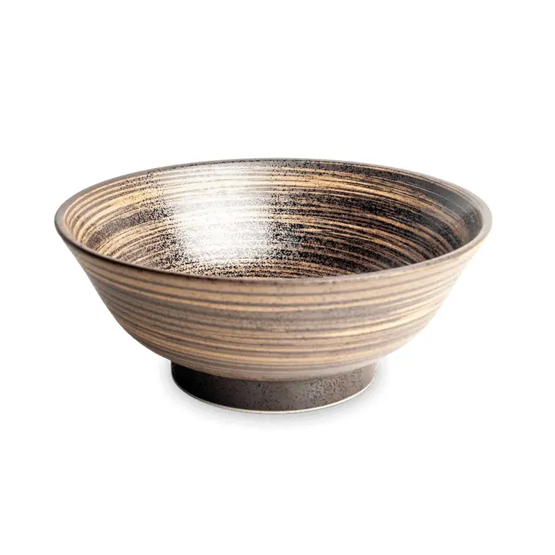 Chairo No Maru Ramen Bowl – 22 Cm Earth-Tone Ceramic Bowl 1