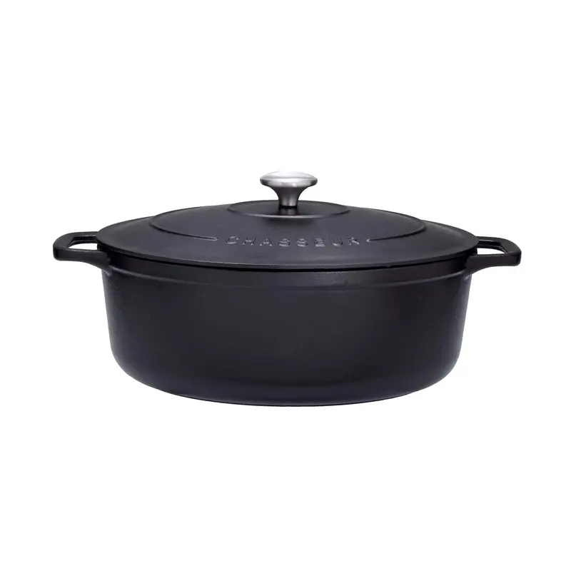 Chasseur 29Cm Black Oval Dutch Oven – Enameled Cast Iron 1