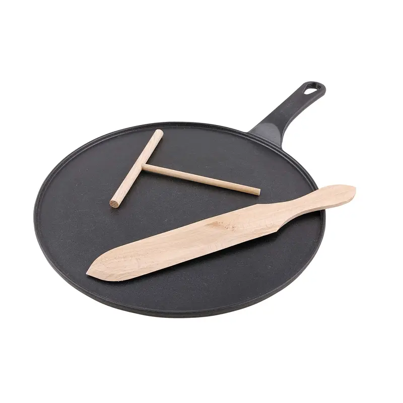 Chasseur 30Cm Black Enameled Cast Iron Crepe Pan 1