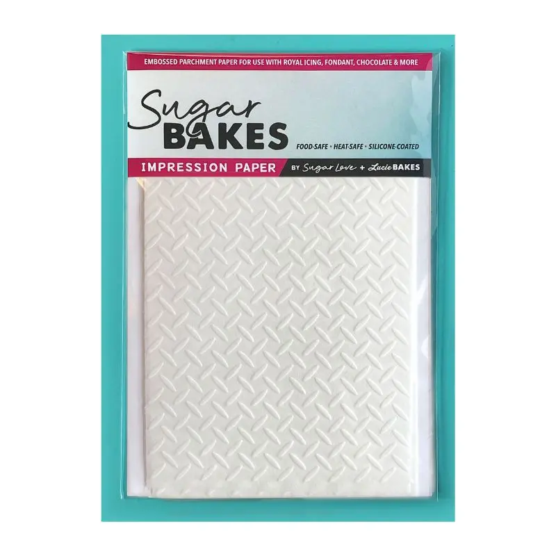 Checker Plate Impression Paper – 4" X 6" Modern Grid Texture Mat 1