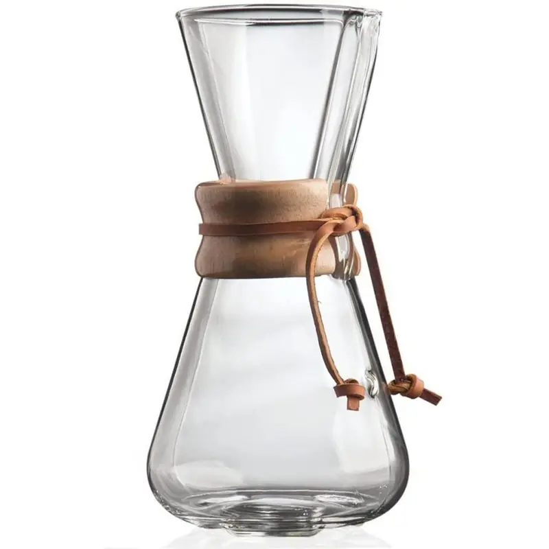 Chemex 3-Cup Pour-Over Glass Coffeemaker With Wood Collar 1