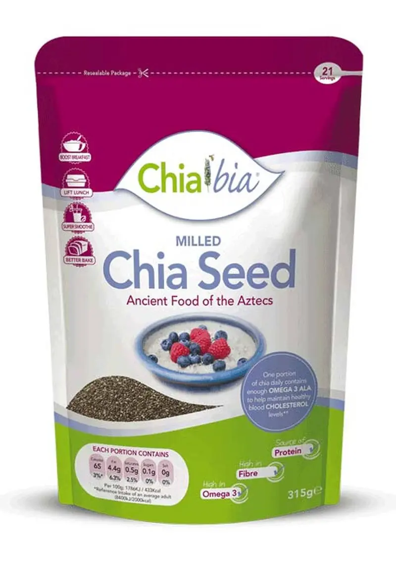 Chia Bia Milled Organic Chia Seeds – 12 Pouches × 315G 1