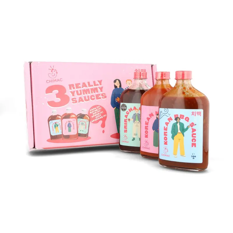 Chimac Gourmet Korean Sauce Gift Box – 3 × 350Ml Signature Flavours 1
