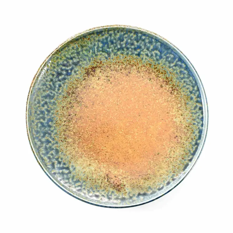 Chouseki Blue Gold Round Serving Plate (28.5 Cm Diameter) 1