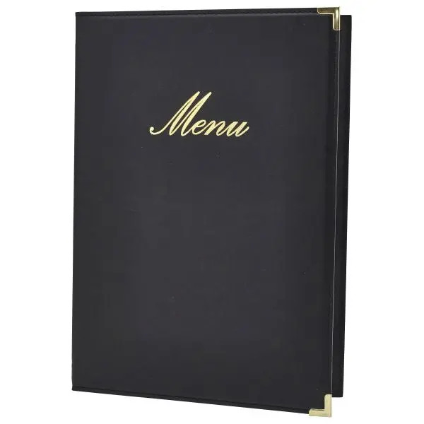 Classic Black A4 Menu Stand – Holds 4 Pages, Single Unit 1
