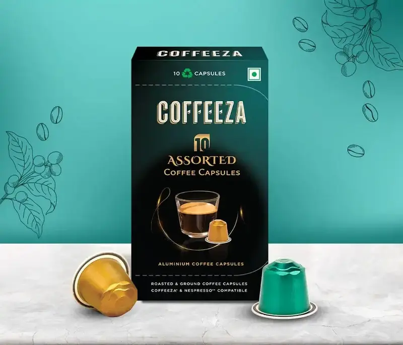 Coffeeza Assorted Variety Pack – 10 Nespresso-Compatible Capsules (Classico, Intenso, Cremoso, Forte, Mysore Nuggets) 1