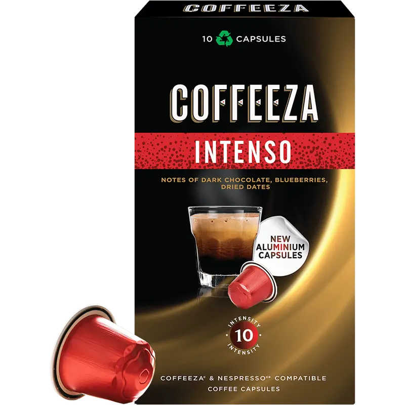 Coffeeza Intenso-Strength Aluminum Espresso Pods – Nespresso-Compatible 1
