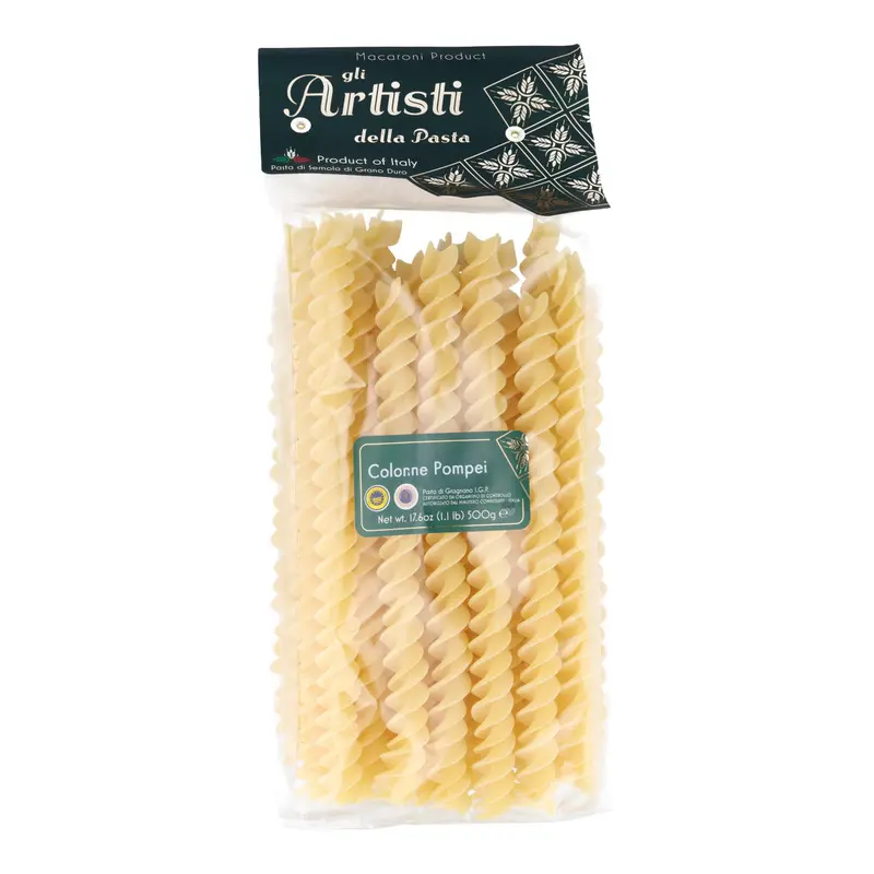 Colonne Pompei Pasta Igp By Gli Artisti Della Pasta – Handcrafted Rigati Short Cut, 500G 1