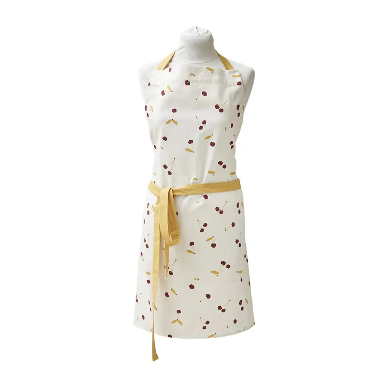 Coucke Cotton Chef Apron – Cherry Illustration 1
