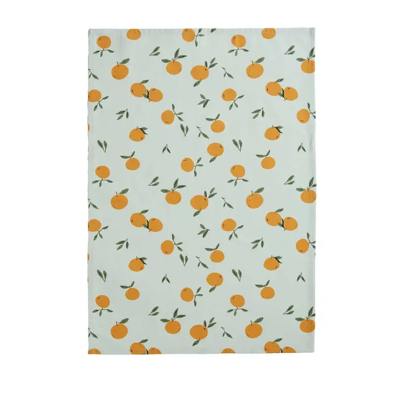Coucke Cotton Kitchen Tea Towel – Orange Design 1
