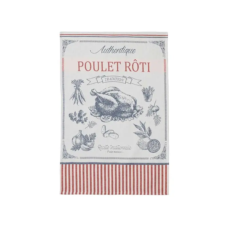 Coucke Jacquard Weave Tea Towel – Poulet Roti Design 1