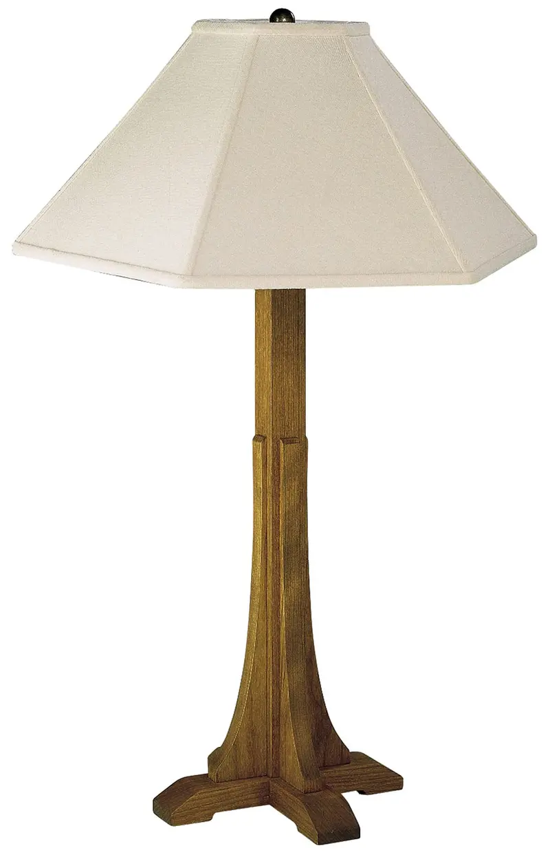 Cross-Base Linen Table Lamp – Adjustable Height Design 1