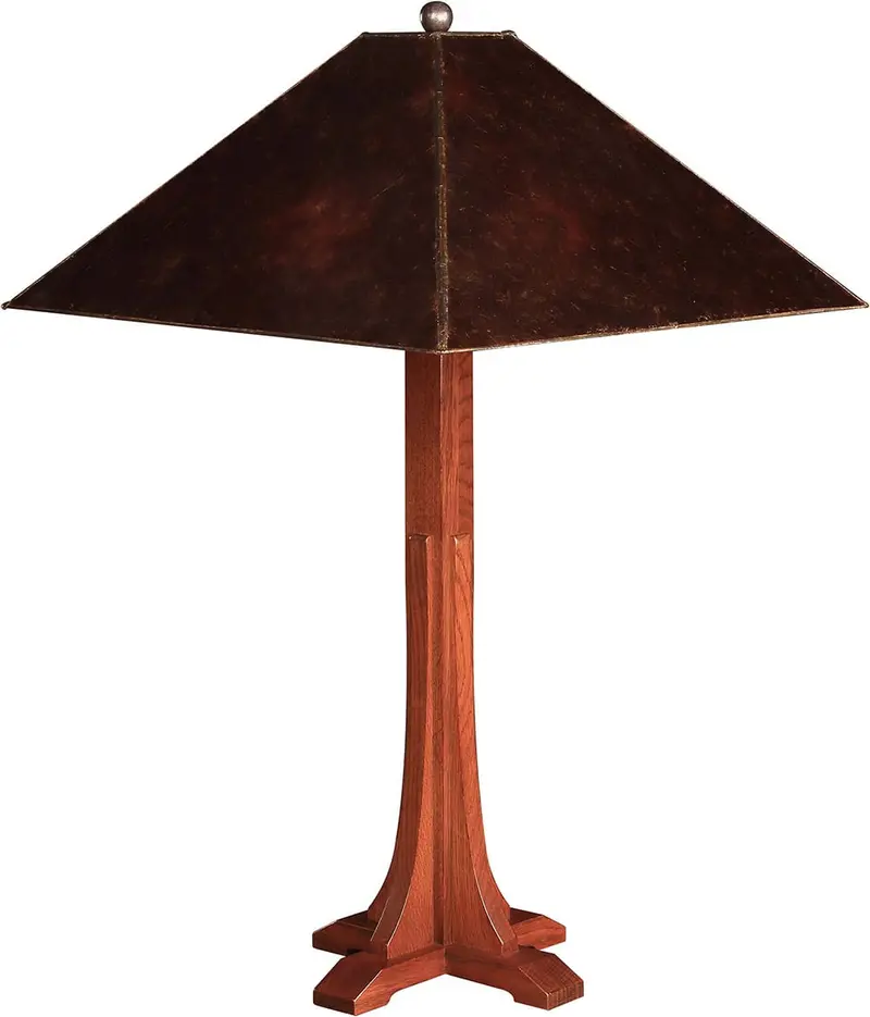 Cross-Base Table Lamp With Natural Mica Shade 1