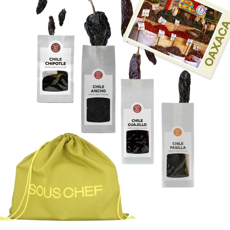 Curated Mexican Chili Variety Pack: Ancho, Guajillo, Chipotle & More 1