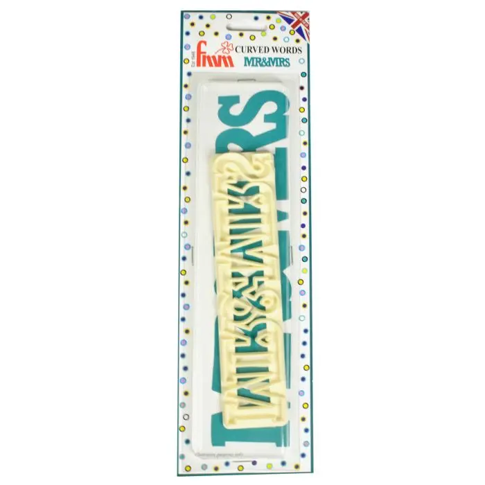 Curved Mr&Mrs Wedding Word Cookie Cutter 1