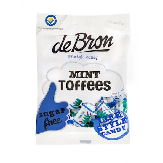 De Bron Sugar-Free Mint Toffees – 12-Unit Bundle (90G Each) 1