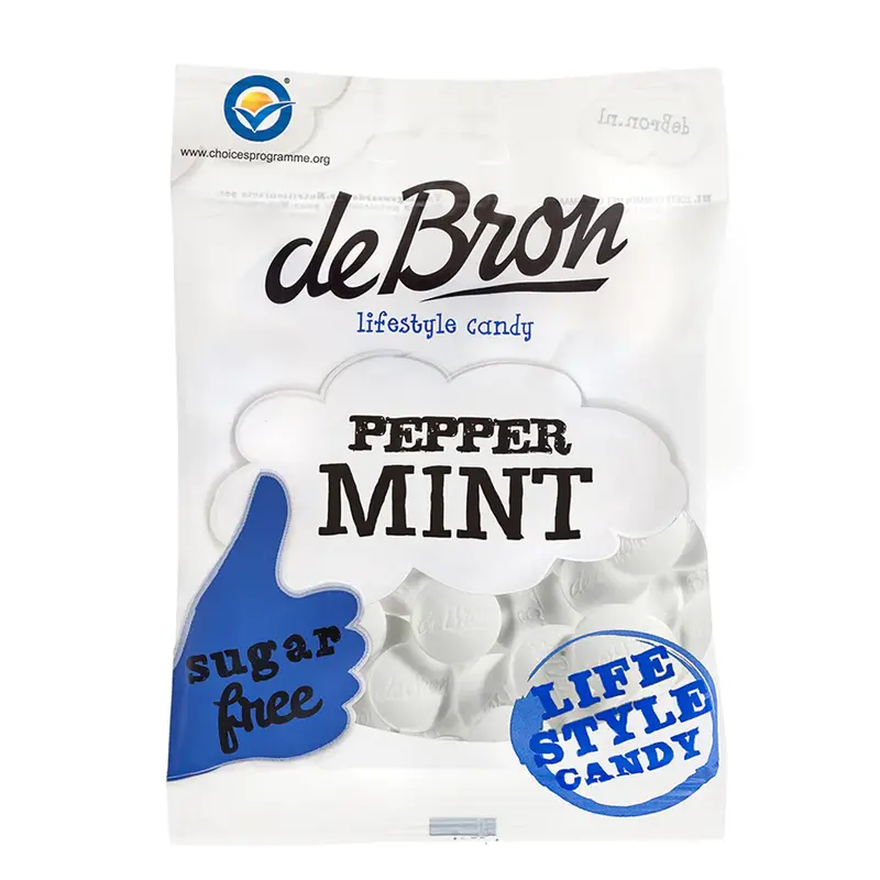 De Bron Sugar-Free Peppermints – 12-Pack (80G Per Box) 1