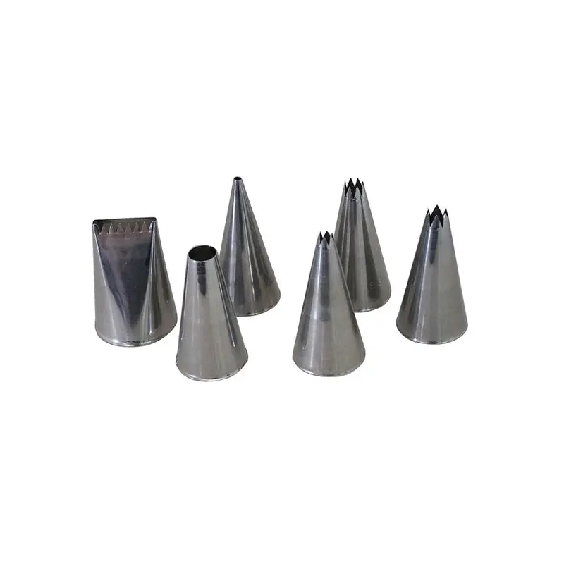 De Buyer 6-Piece Stainless Steel Piping Nozzle Kit 1