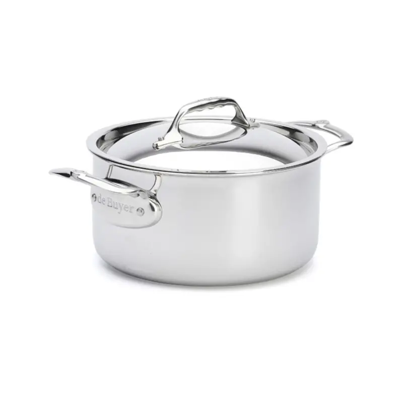 De Buyer Affinity 5-Ply Stainless Steel Casserole Pot With Lid 1