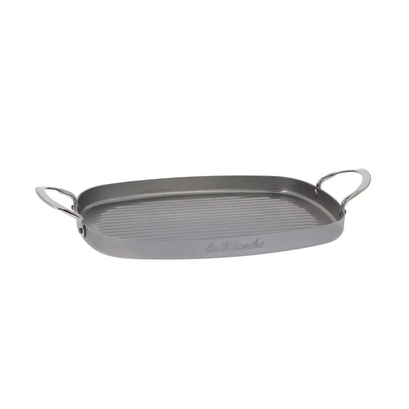 De Buyer Mineral B Plancha Grill Pan – Flat Top Searing Surface 1