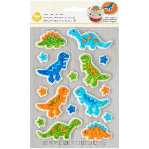 Dinosaur-Themed Icing Decoration Set For Cakes And Cookies 1