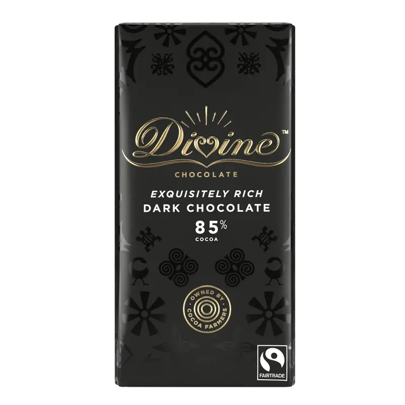 Divine 85% Extra Dark Cocoa Chocolate Bars – 15 X 90G 1