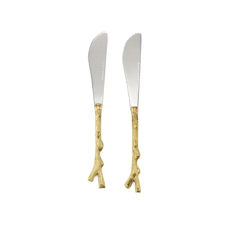 Doing Goods Twiggy Butter Knife Pair – Natural Wood Set 1