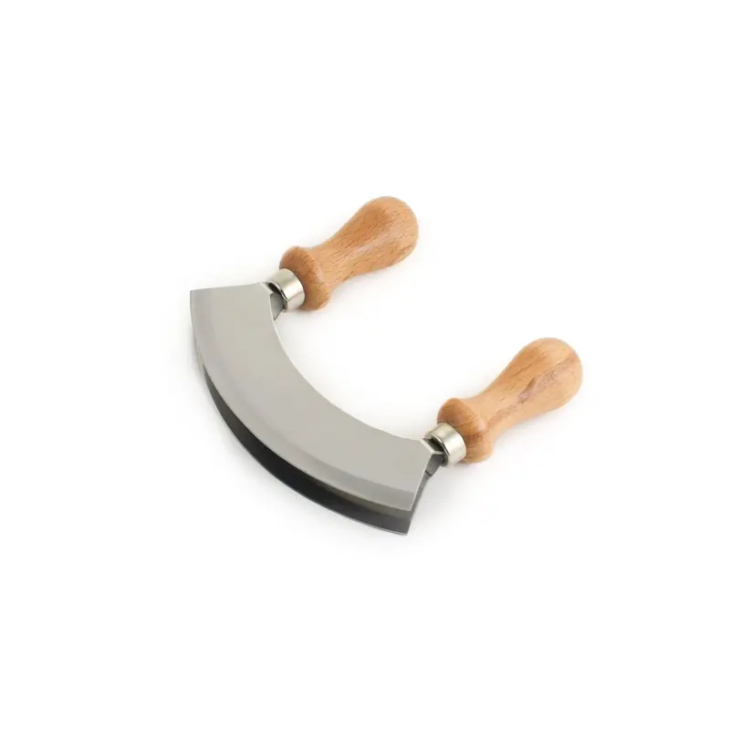Double-Bladed Mezzaluna Herb Chopper With Comfort Handles 1