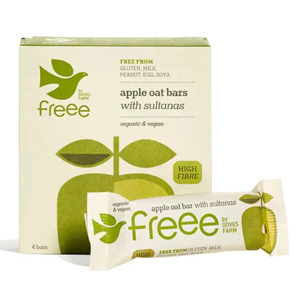 Doves Farm Apple & Sultana Oat Bars – 18 X 35G Bulk Pack 1