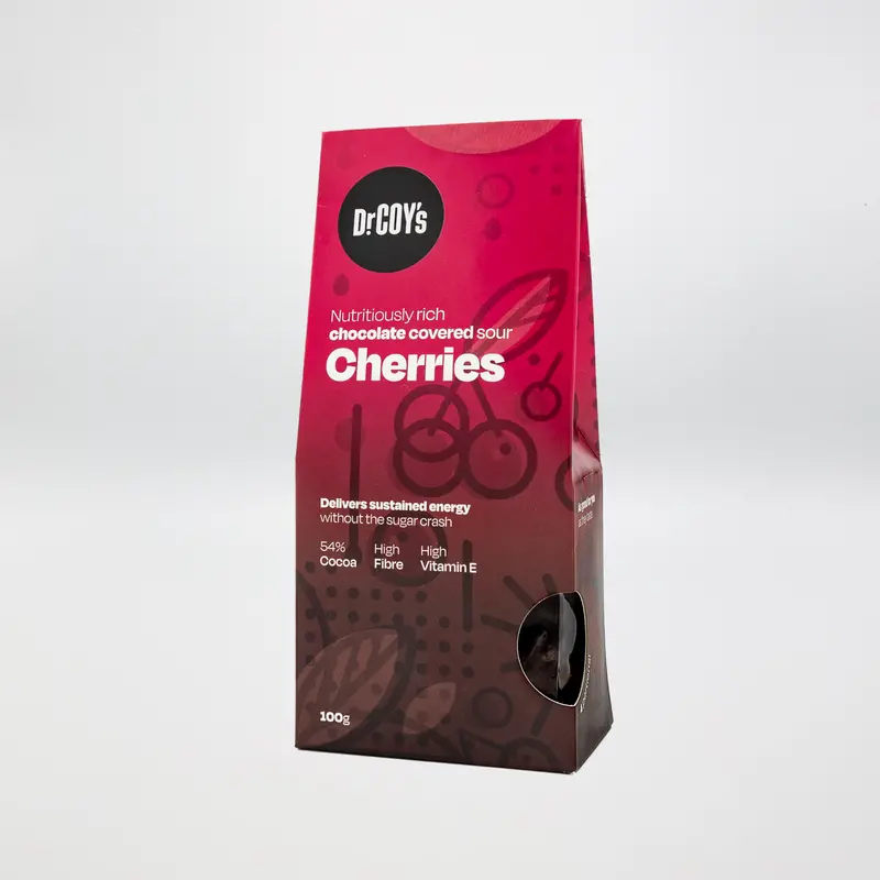 Dr. Coy’S Dark Chocolate-Covered Cherries – 12 Bags × 100G 1