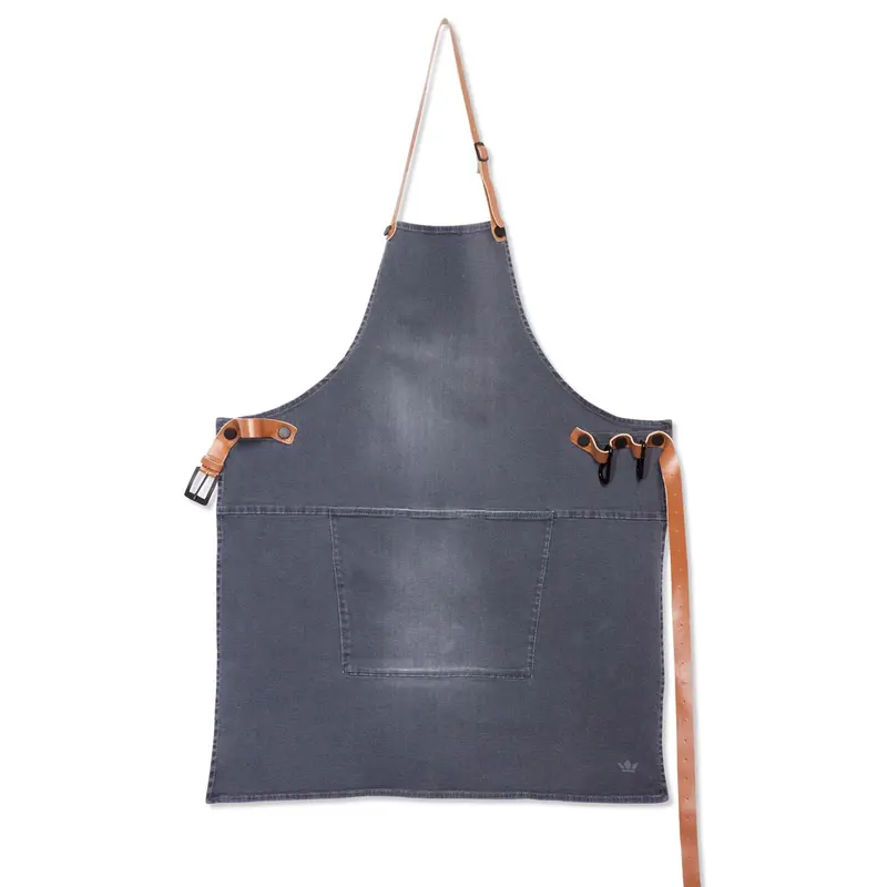 Dutchdeluxes Heavy-Duty Canvas Bbq Apron – Washed Grey 1