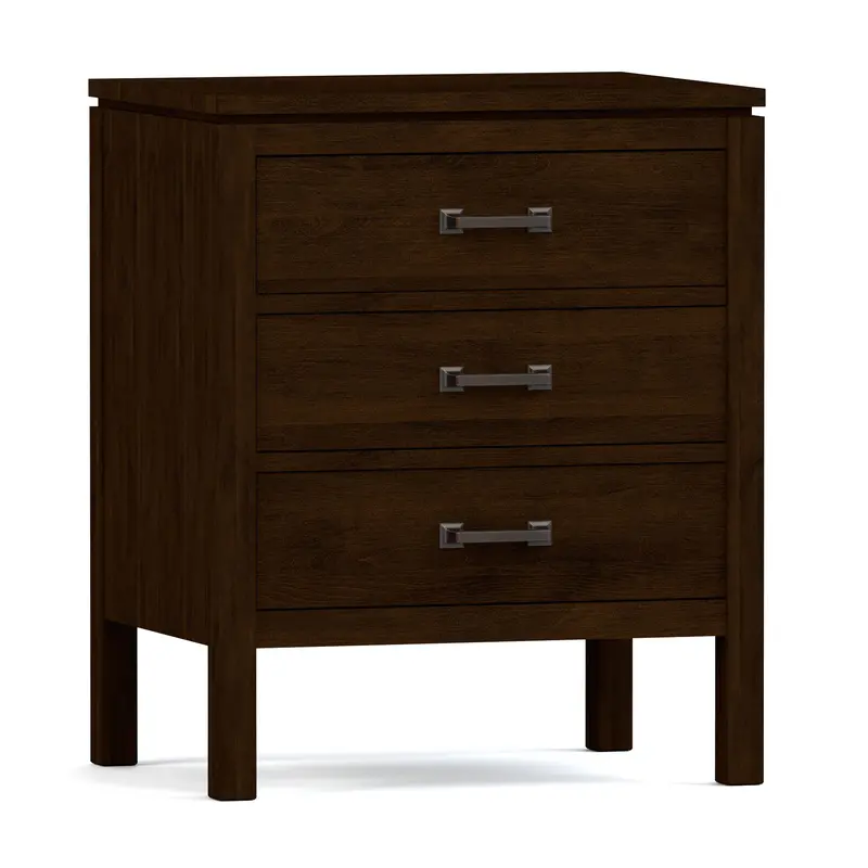 Dwyer 3-Drawer Modern Nightstand With Usb Charging Port 1