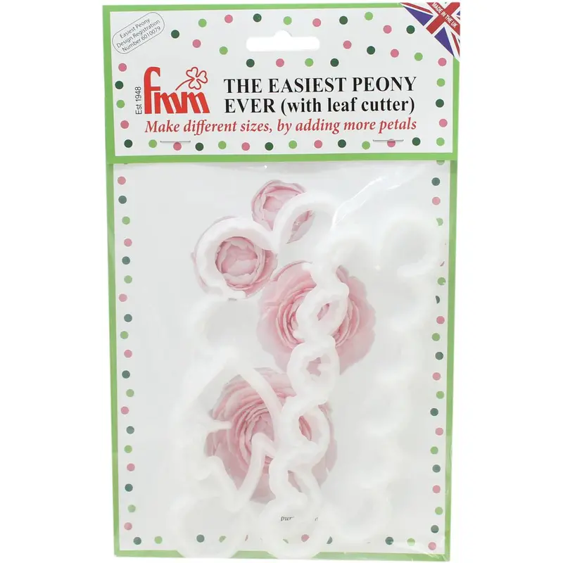 Easiest Peony Cookie Cutter Set – Includes Stem And Leaf Templates 1