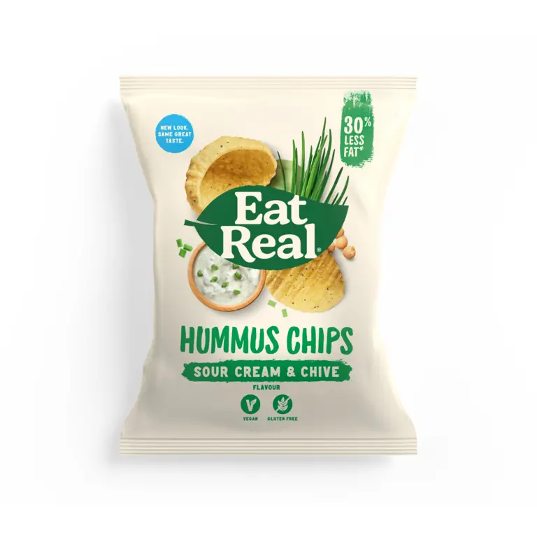 Eat Real Hummus-Flavoured Sour Cream & Chive Chips (18 × 45G) 1
