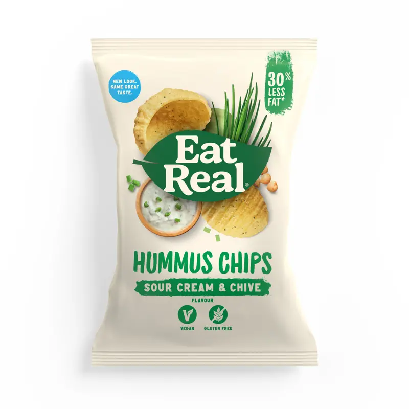 Eat Real Hummus Sour Cream & Chive Snack Chips (10 × 110G) 1