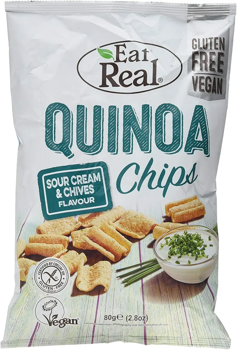 Eat Real Sour Cream & Chive Quinoa Snack Chips (12 × 30G) 1